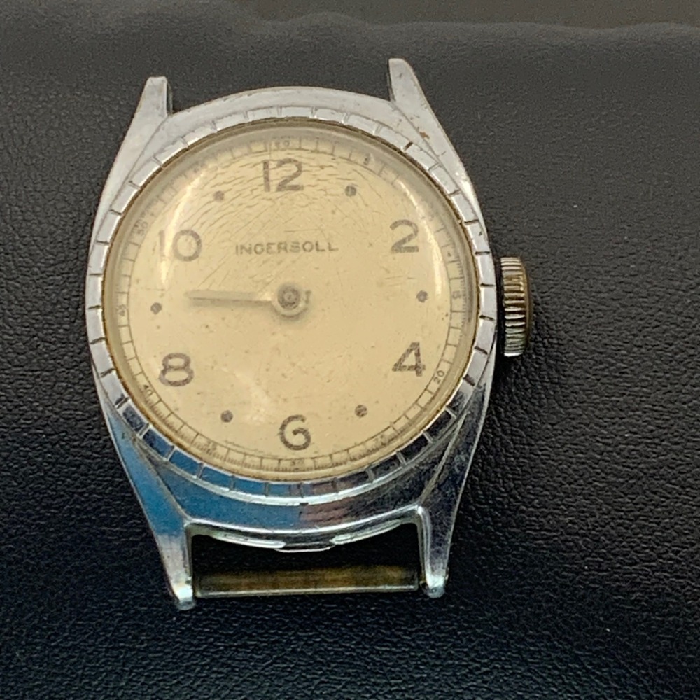 Vintage‎ Ingersoll US Time 4842 Mechanical Watch Head For Parts Repair Project